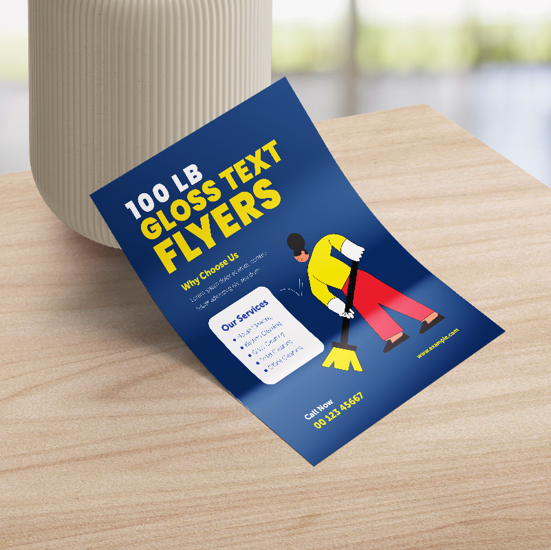 100lb Gloss Text Flyers