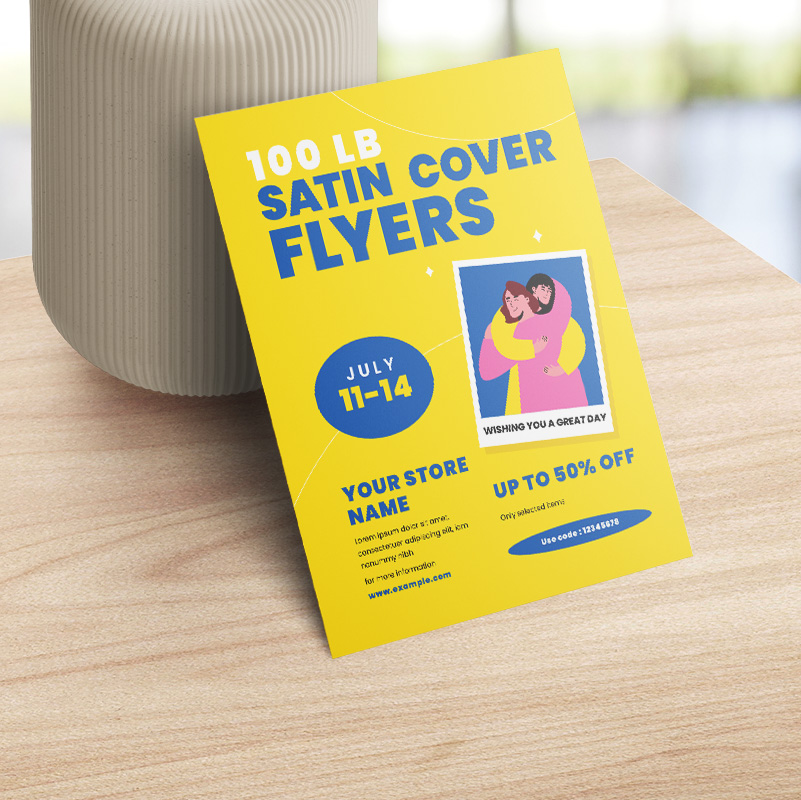 100lb Satin Cover Flyers