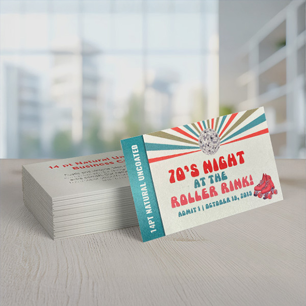 14pt Natural Uncoated <br> Business Cards