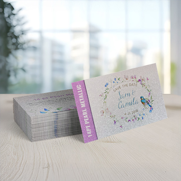14pt Pearl Metallic <br>Business Cards