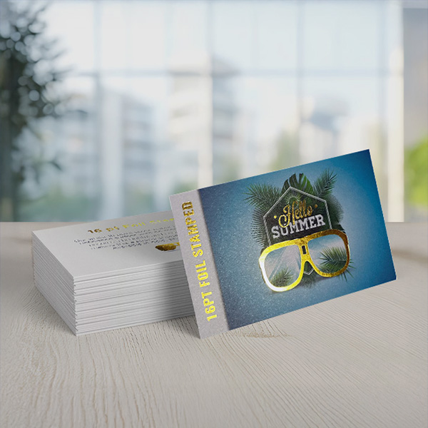 16pt Silk Business Cards — Foil Stamp 16pt Silk Business Cards — <br>Foil Stamp