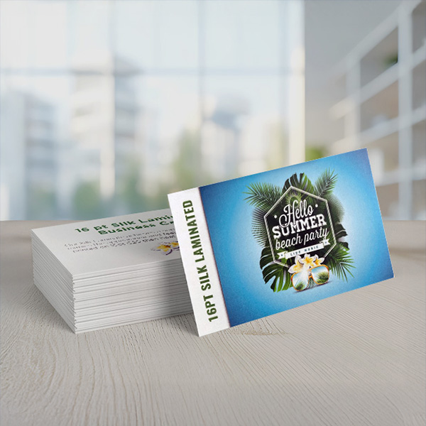 16pt Silk Business Cards