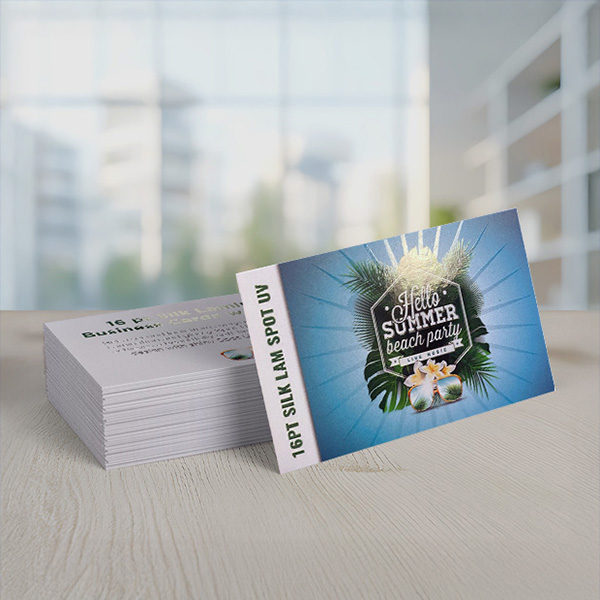 16pt Silk Business Cards — <br>Spot UV