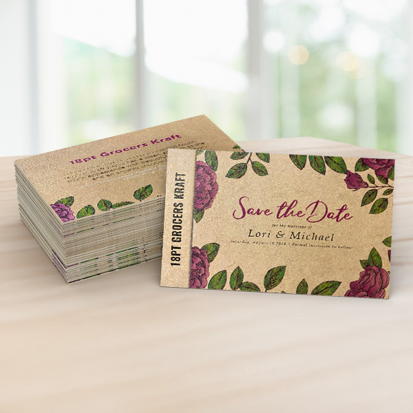 18pt Grocer's Kraft Postcards