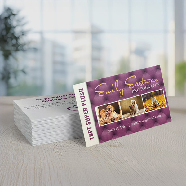 18pt Super Plush Velvet Business Cards