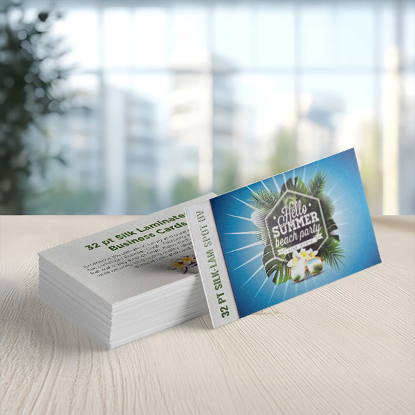 32pt Silk Business Cards — <br>Spot UV