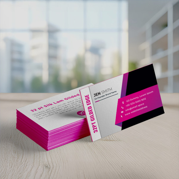 32pt Silk Business Cards — Gilded Edge