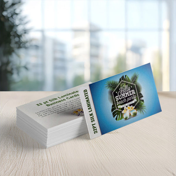 32pt Silk Business Cards