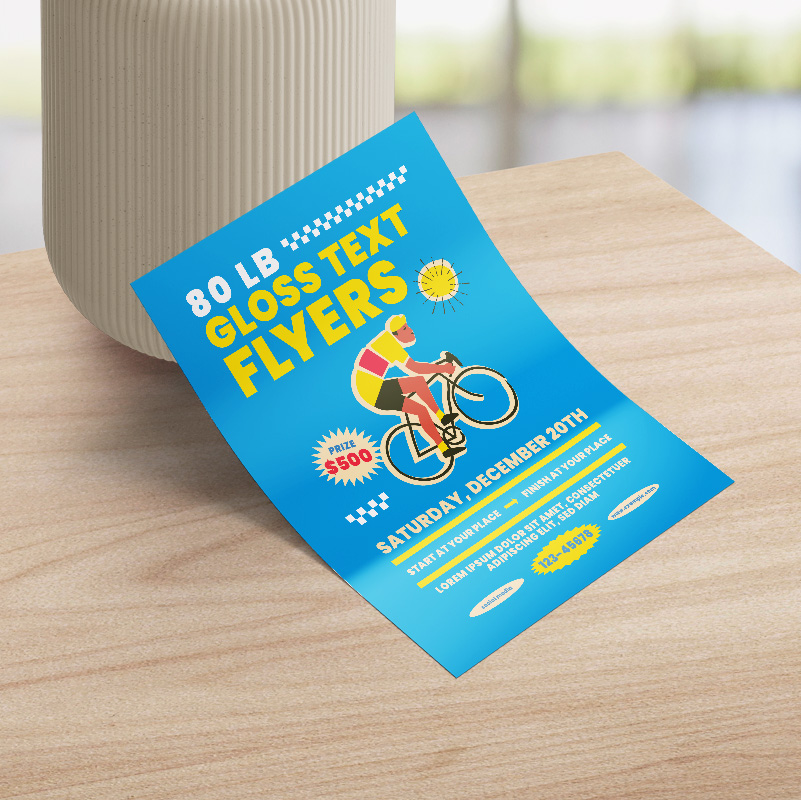 80lb Gloss Text Flyers