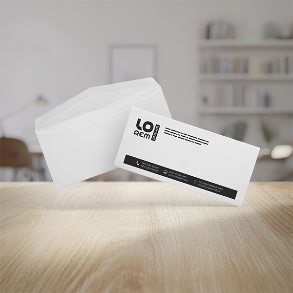 Black Ink Business Envelopes