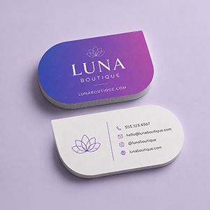 16pt Drop Die Cut Business Cards