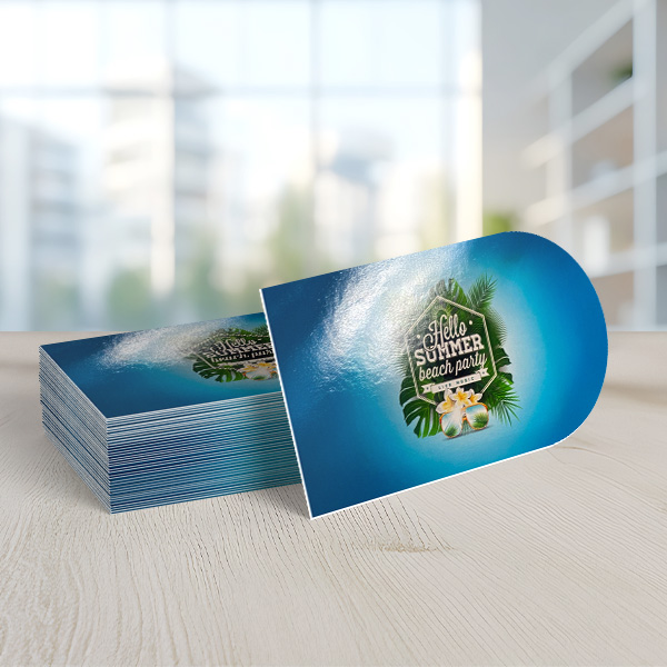 16pt Business Cards — <br>Half Circle Die Cut