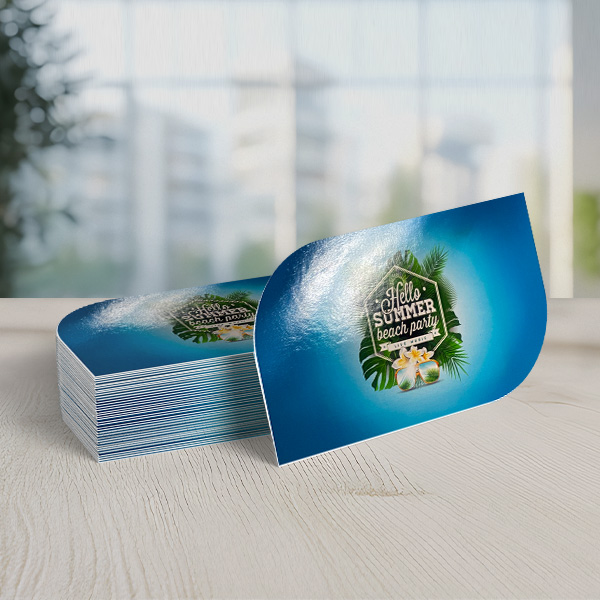 16pt Business Cards — <br>Leaf Die Cut
