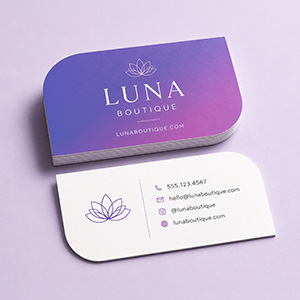 16pt Leaf Die Cut Business Cards