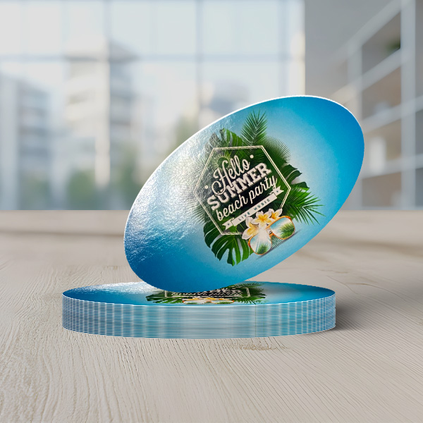 16pt Business Cards — <br>Oval Die Cut