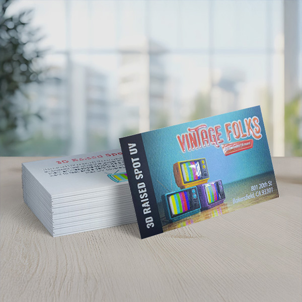 18pt Super Plush Business Cards — Spot UV (3D Raised)