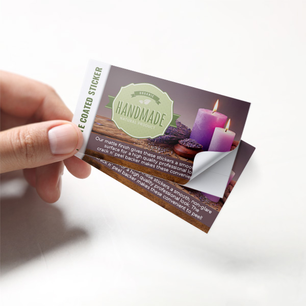 Satin Business Card Stickers