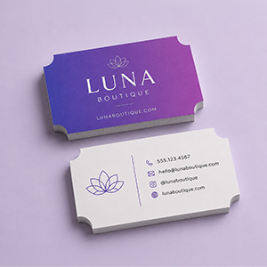 16pt Ticket Die Cut Business Cards