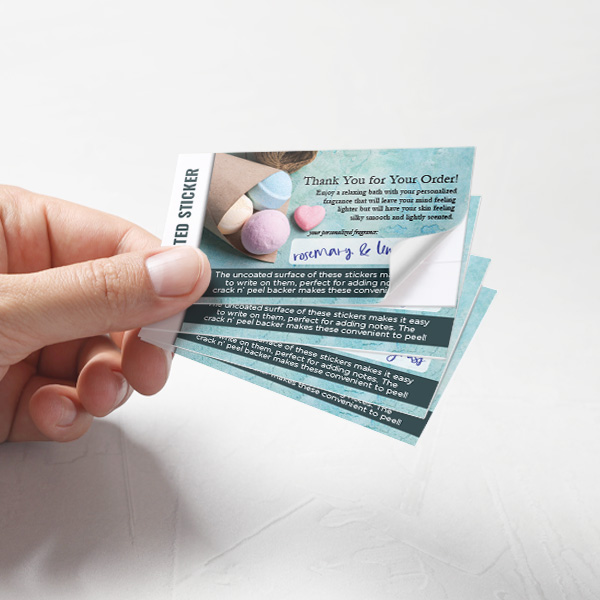 Uncoated Business Card Stickers