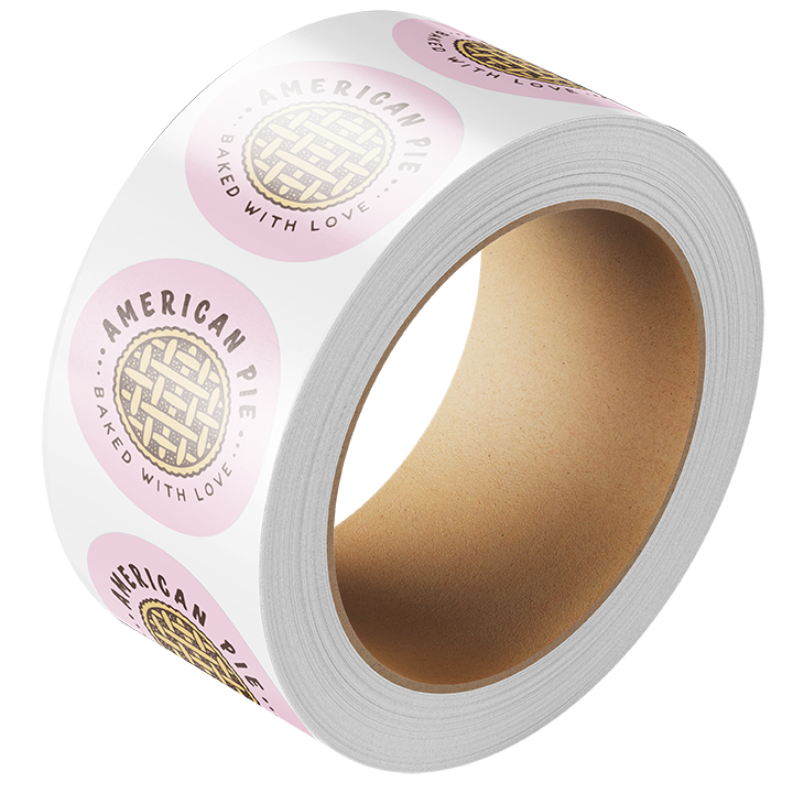 White Circle Roll Labels (Glossy)