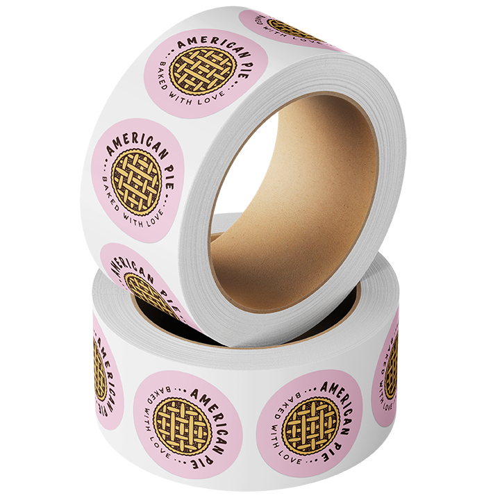 White Circle Roll Labels <br>(Semi-Gloss)