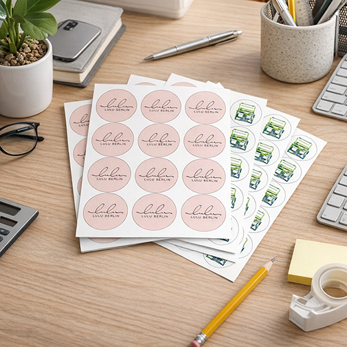 Glossy Circle Sheet Labels