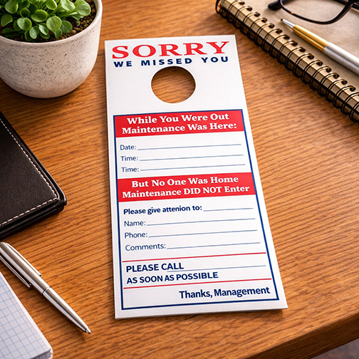 14pt Uncoated Door Hangers