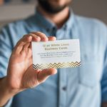 White Linen Business Card Cheap