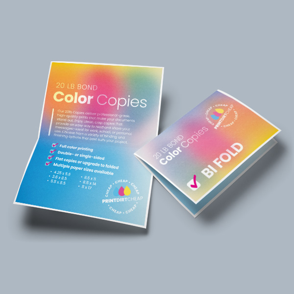 Bifold half fold cheapest full color copies copy paper cheap flyers