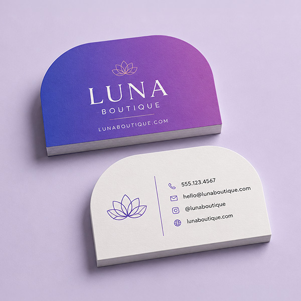Arch Die Cut Business Cards