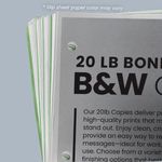 Cheapest copies Black and white BW copy cheap flyers hole punch slip sheet