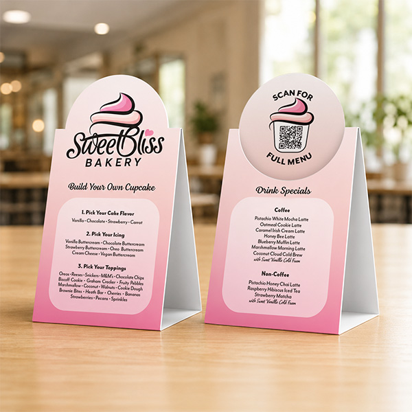 Circle Die Cut Table Tent Cards 1