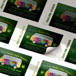 Cold Foil Full Color Business Card Metallic Stickers Cheap