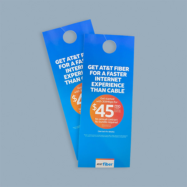 16pt matte or glossy door hanger promo printing cheap