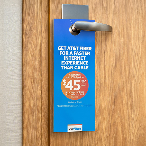 16pt matte or glossy door hanger promo printing cheap