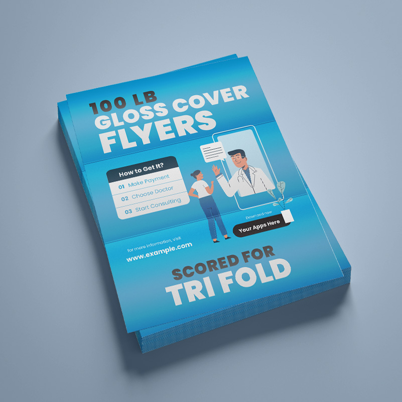 100lb Gloss Cover Flyers Cheap