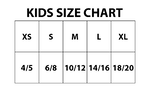 Kids Short Sleeve T-Shirts Size Chart