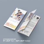 11 x 8.5 Color Tri-fold Menu Cheap