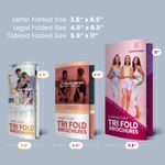 11 x 8.5 Color Tri-fold Menu Cheap