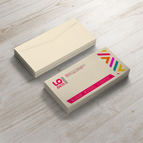Cheap natural uncoated custom envelopes brand identity company branding printing