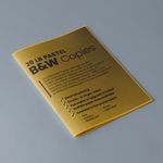 Booklet staple Cheapest copies pastel goldenrod yellow orange paper Black and white black ink bw printing