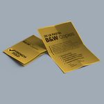French fold quarter fold four panel Cheapest copies pastel yellow orange goldenrod paper Black and white black ink bw printing