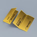 Trifold letter fold Cheapest copies pastel goldenrod yellow orange paper Black and white black ink bw printing