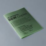 Booklet Staple Cheapest copies pastel green paper Black and white black ink bw printing