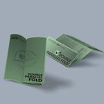 double parallel fold four panel Cheapest copies pastel green paper Black and white black ink bw printing