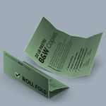 Roll fold four panel Cheapest copies pastel green paper Black and white black ink bw printing