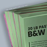 Slip sheet Cheapest copies pastel green paper Black and white black ink bw printing