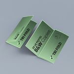 Trifold letter fold Cheapest copies pastel green paper Black and white black ink bw printing