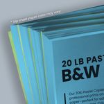 Slip sheet Cheapest copies pastel light blue paper Black and white black ink bw printing