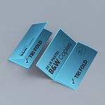 Trifold letter fold Cheapest copies pastel light blue paper Black and white black ink bw printing